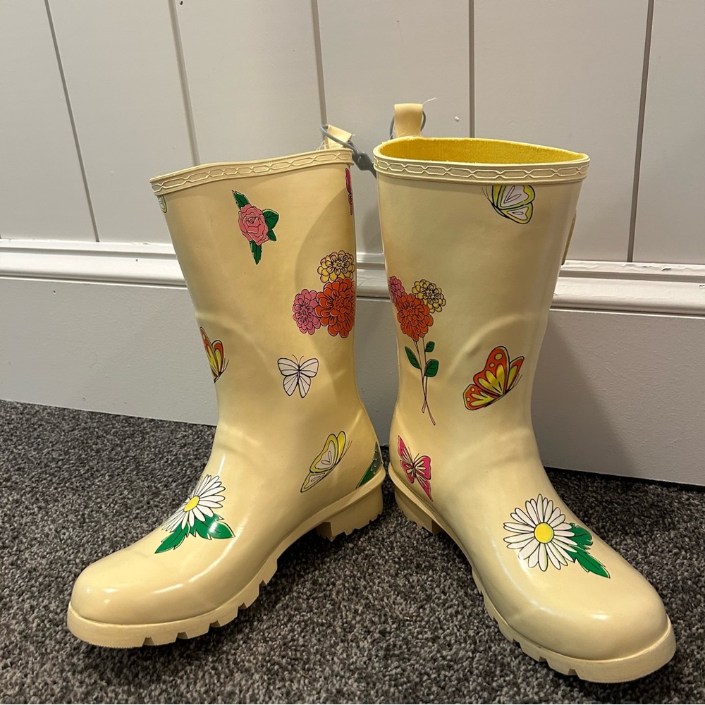 BRAND NEW Disney Inspired Yellow Rain boots
